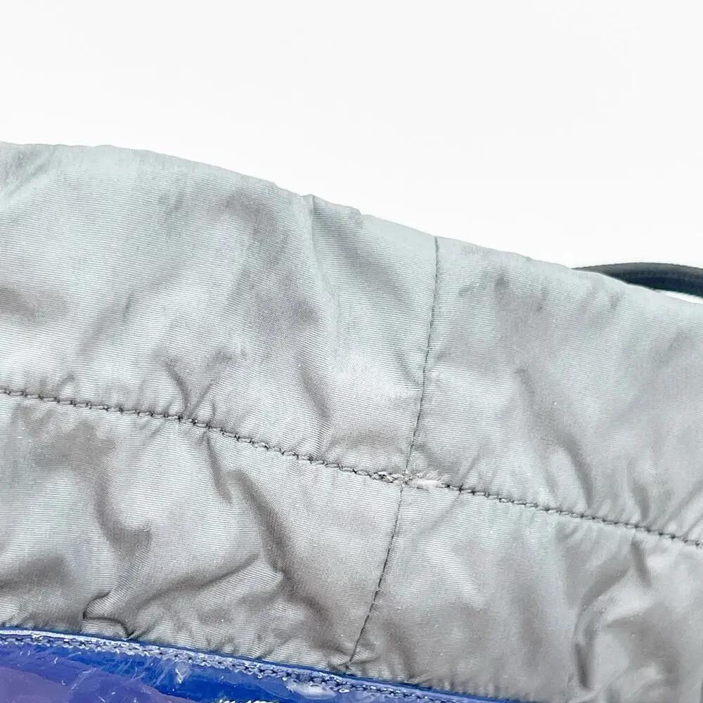 Miu Miu F/W 2014 Blue Patent Wellington Rubber Cap Toe Heeled Rain Boots IT 36.5